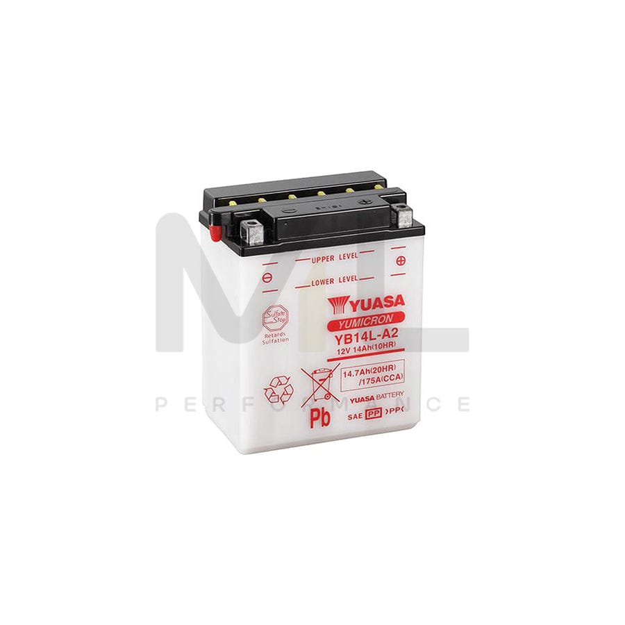 Yuasa YB14L-A2 12v Motorbike & Motorcycle Battery | ML Performance EU Car Parts