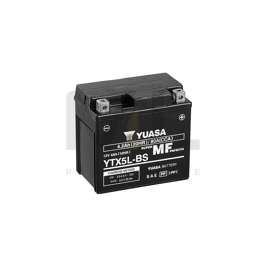 Yuasa YTX5L-BS 12v VRLA Motorbike & Motorcycle Battery | ML Performance EU Car Parts