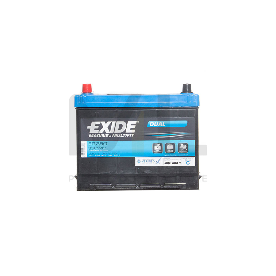 Exide Leisure ER350 Battery - 80Ah | ML Performance EU Car Parts