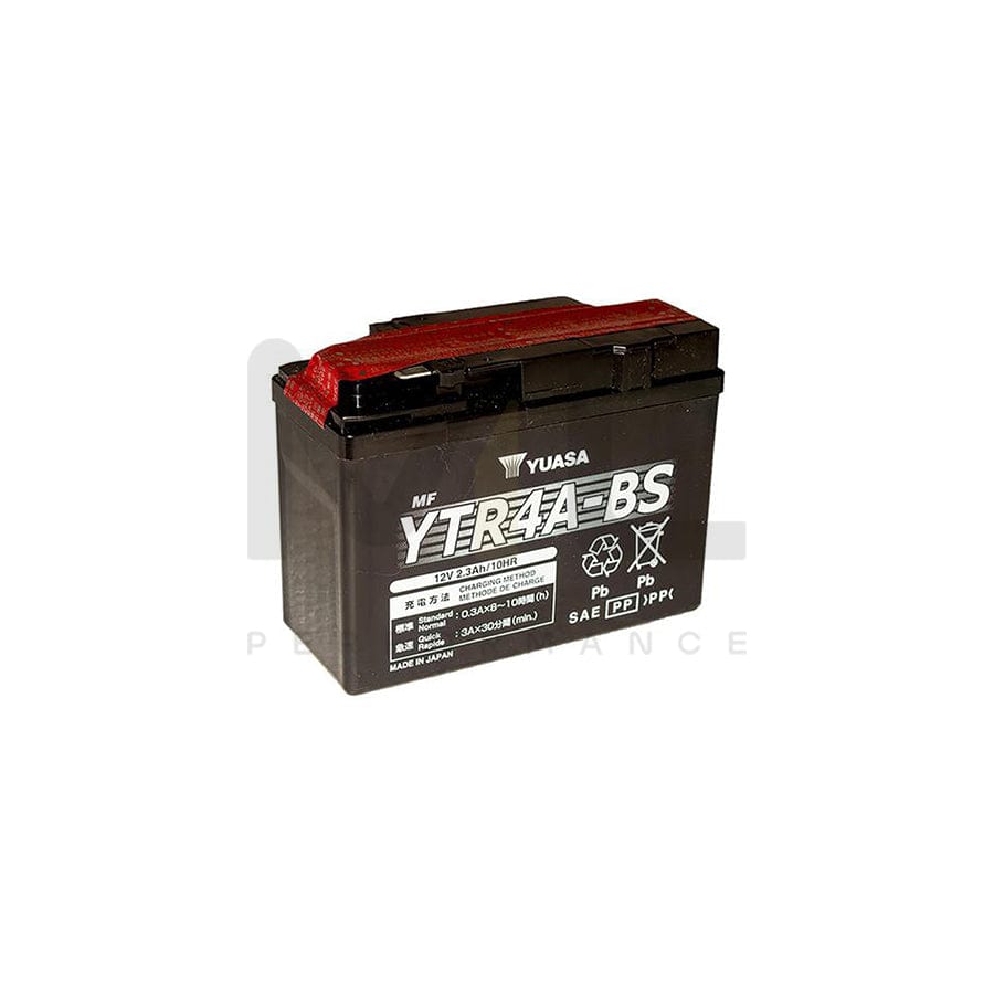 Yuasa YTR4A-BS 12v VRLA Motorbike & Motorcycle Battery | ML Performance EU Car Parts