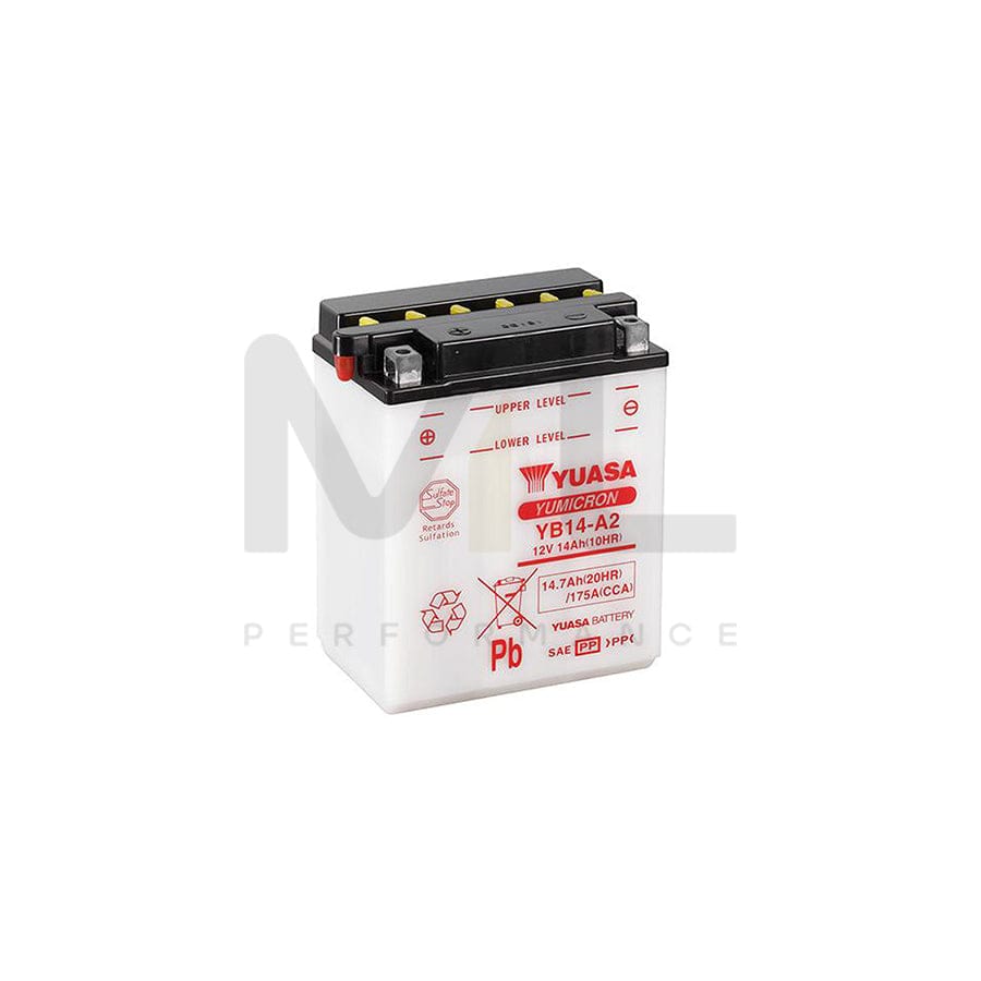 Yuasa YB14-A2 12v Motorbike & Motorcycle Battery | ML Performance EU Car Parts