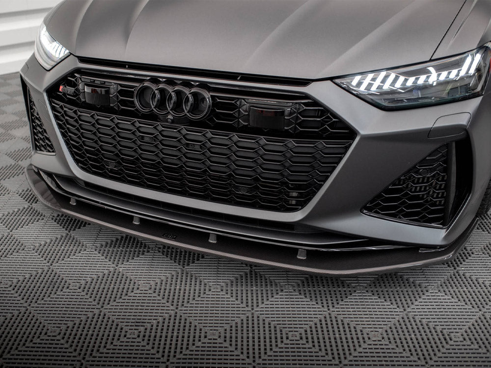 CARBON FIBER FRONT SPLITTER AUDI RS6 C8 / RS7 C8 | ML Performance Car Parts