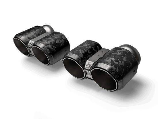 Akrapovic TP-CT/73/CF Octagonal Tail Pipe Set (Forged Carbon) for BMW M2 / M3 / M4 (G87 / G80 / G81 / G82 / G83)