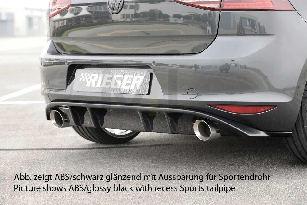 Rieger 00059562 VW Mk7 Golf GTI Rear Diffuser - V6-Look 1 | ML Performance EU Car Parts