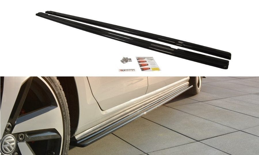 Maxton Design VW-GO-7/7F-GTI-SD1T Side Skirts Diffusers Volkswagen Golf GTI MK7 / MK7.5 (Wide) | ML Performance UK Car Parts