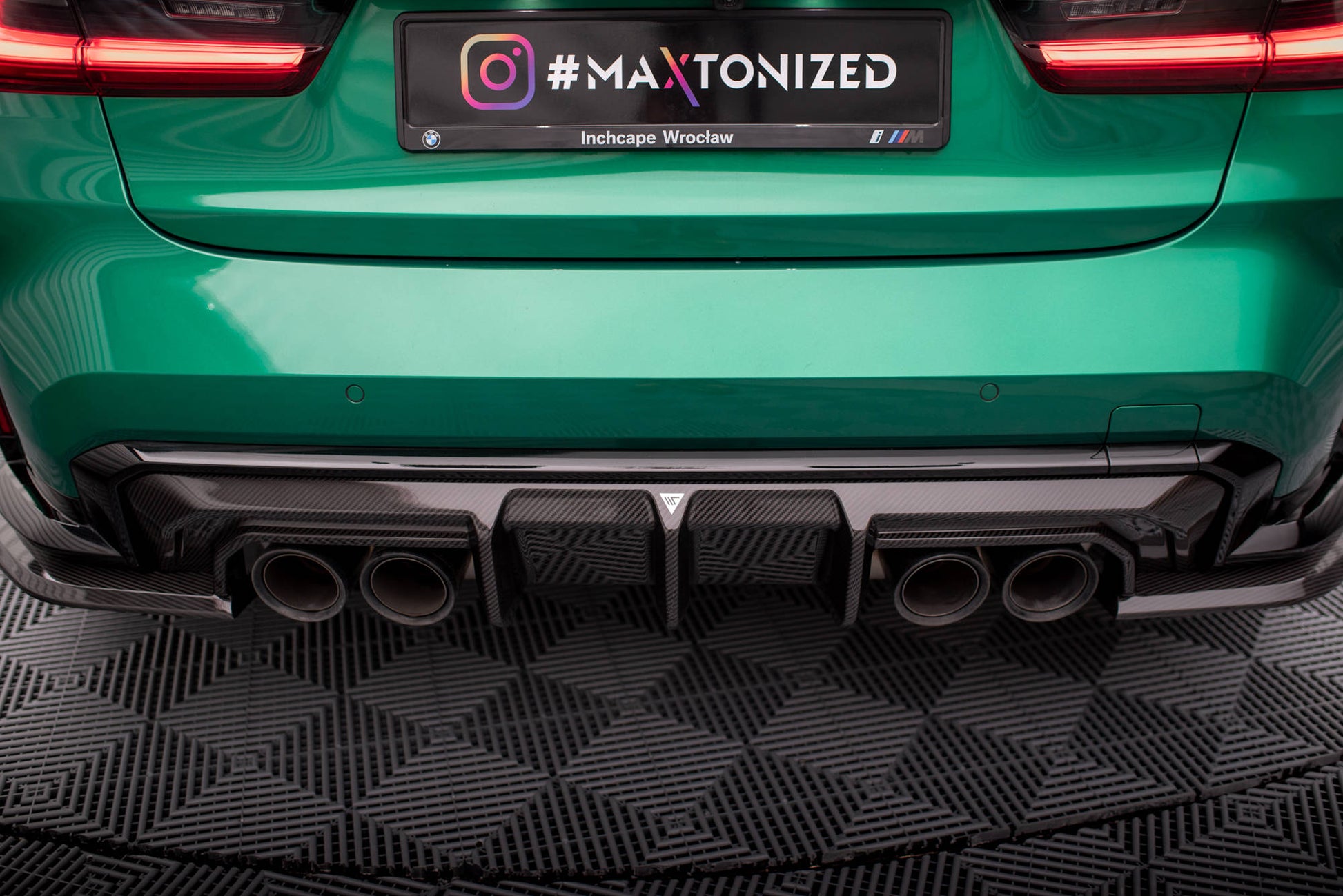 MAXTON DESIGN CF-BM-4-G82-M-RS1-245-P CARBON FIBER REAR DIFFUSER BMW M4 G82 / M3 G80 | ML Performance