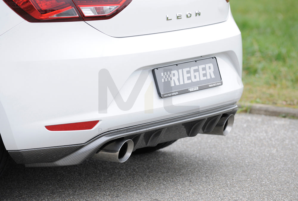 Rieger 00099274 SEAT 5F Leon Rear Diffuser 3 | ML Performance EU Car Parts