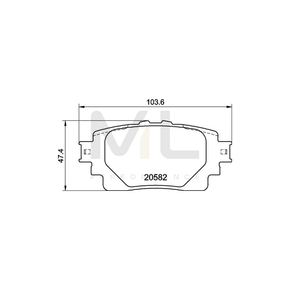 Brembo P 83 174 Brake Pad Set Excl. Wear Warning Contact, With Anti-Squeak Plate | ML Performance Car Parts