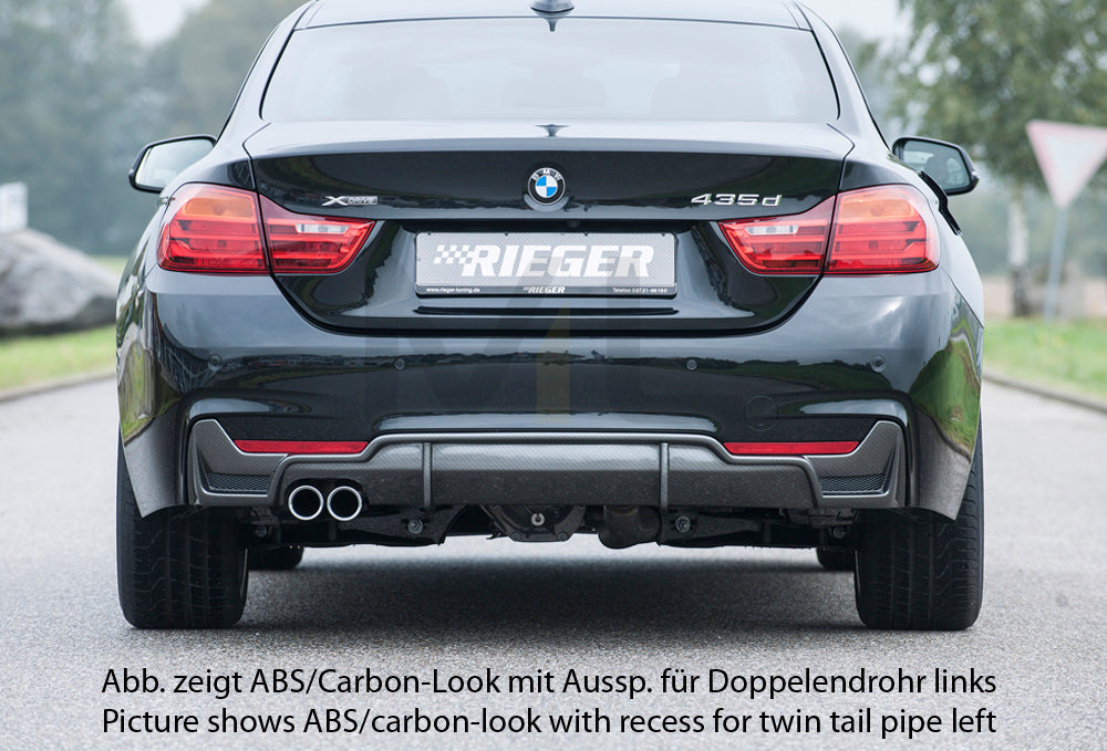 Rieger 00088070 BMW 4 Series F32 F33 F36 Rear Diffuser 4 | ML Performance EU Car Parts