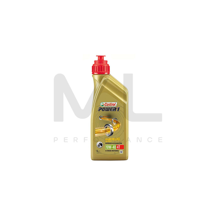 Castrol Power1 10W-40 4T Motorcycle 4 Stroke - 1Ltr Engine Oil ML Performance UK ML Car Parts