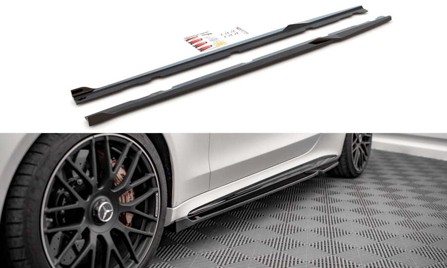 Maxton Design ME-C-205F-AMG-C-SD2T Side Skirts Diffusers V.2 Mercedes Benz C63 AMG Coupe C205 (Facelift) | ML Performance UK Car Parts