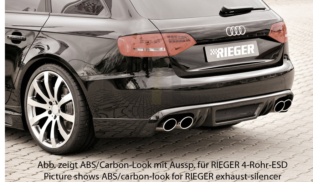 Rieger 00055506 Audi B8 B81 A4 Rear Diffuser 4 | ML Performance EU Car Parts