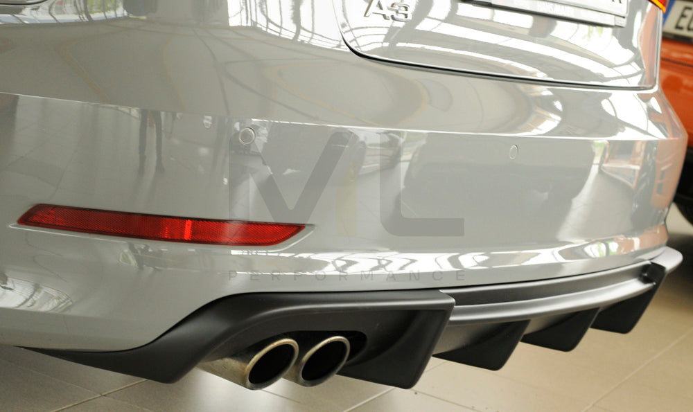 Rieger 00056807 Audi 8V A3 Rear Diffuser 8 | ML Performance EU Car Parts