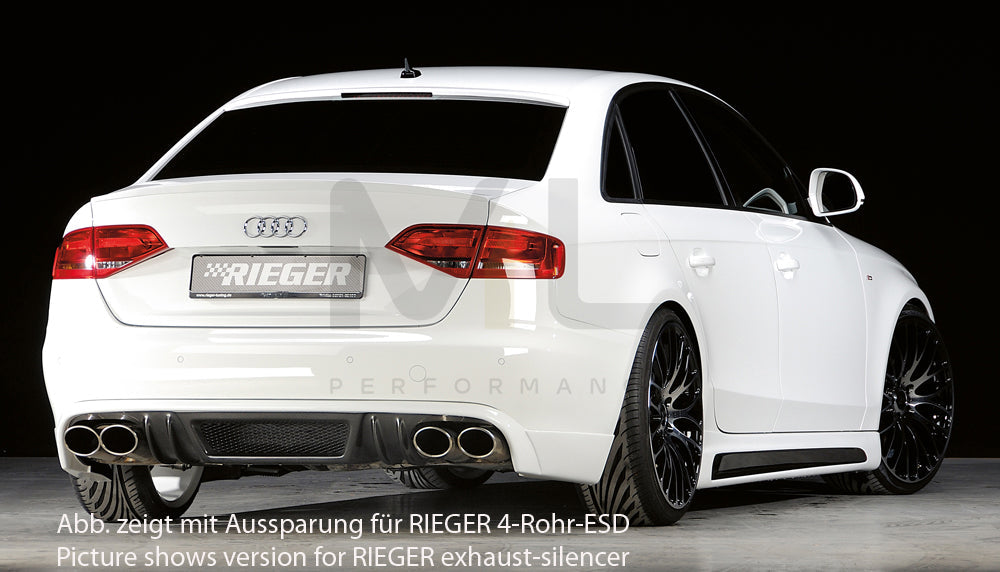 Rieger 00099072 Audi B8 B81 A4 Rear Diffuser 2 | ML Performance EU Car Parts