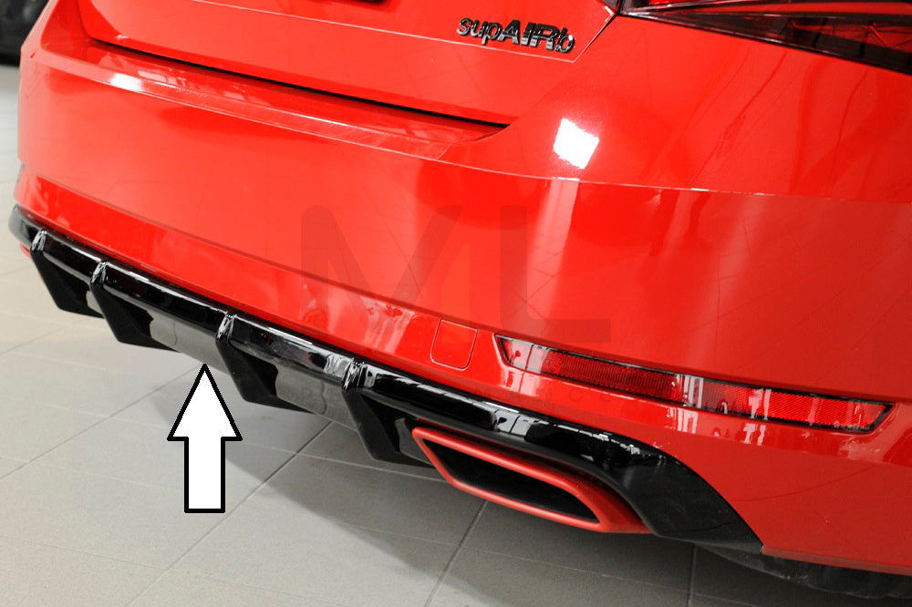 Rieger 00088151 Skoda 3T 3V Superb III Rear Diffuser 1 | ML Performance EU Car Parts