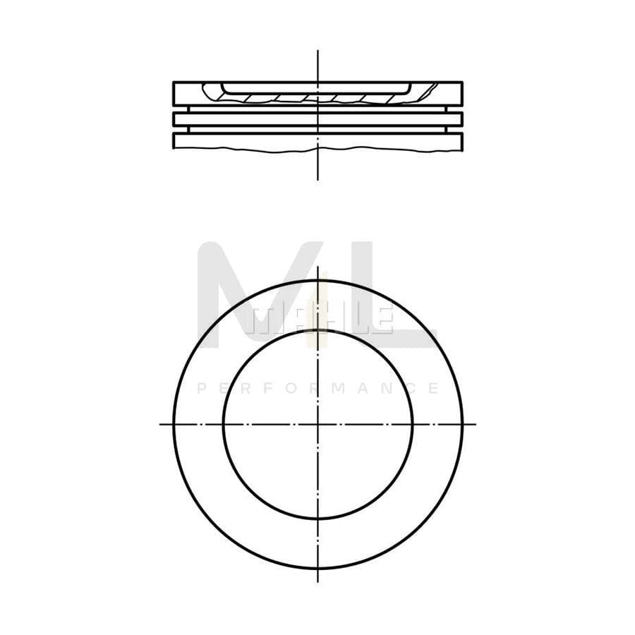 MAHLE ORIGINAL 037 66 02 Piston 96,61 mm, without cooling duct | ML Performance Car Parts