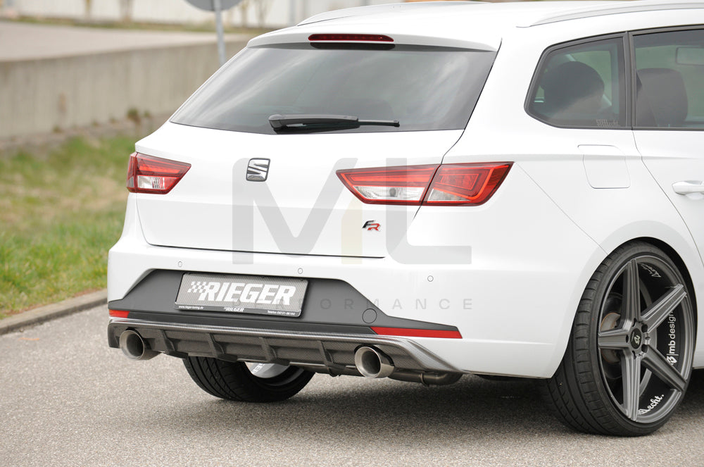 Rieger 00099285 SEAT 5F Leon FR Rear Diffuser 4 | ML Performance EU Car Parts