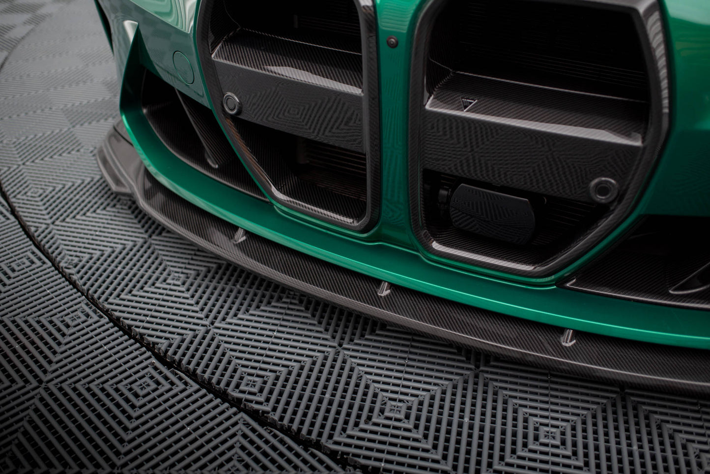 MAXTON DESIGN CF-BM-4-G82-M-FD2-245-P CARBON FIBER FRONT SPLITTER V.2 BMW M4 G82 / M3 G80 | ML Performance