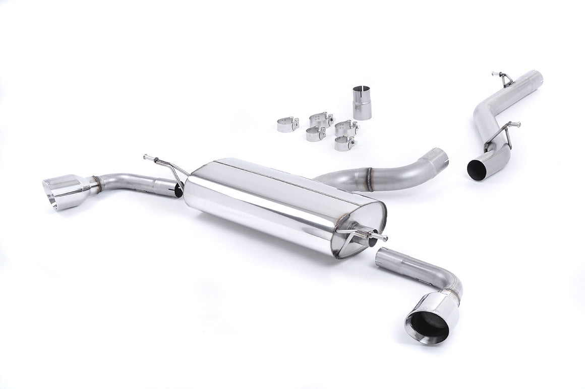 MillTek SSXAU257 Audi TT Mk2 Non-Resonated Cat-Back Exhaust with Dual GT-100