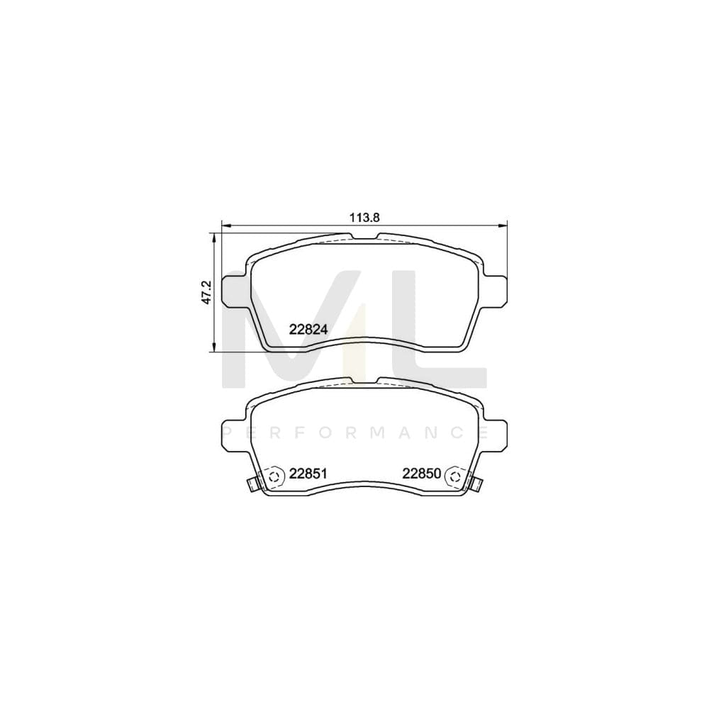 Brembo P 79 037 Brake Pad Set For Suzuki Ignis Iii (Mf) With Acoustic Wear Warning, With Anti-Squeak Plate | ML Performance Car Parts