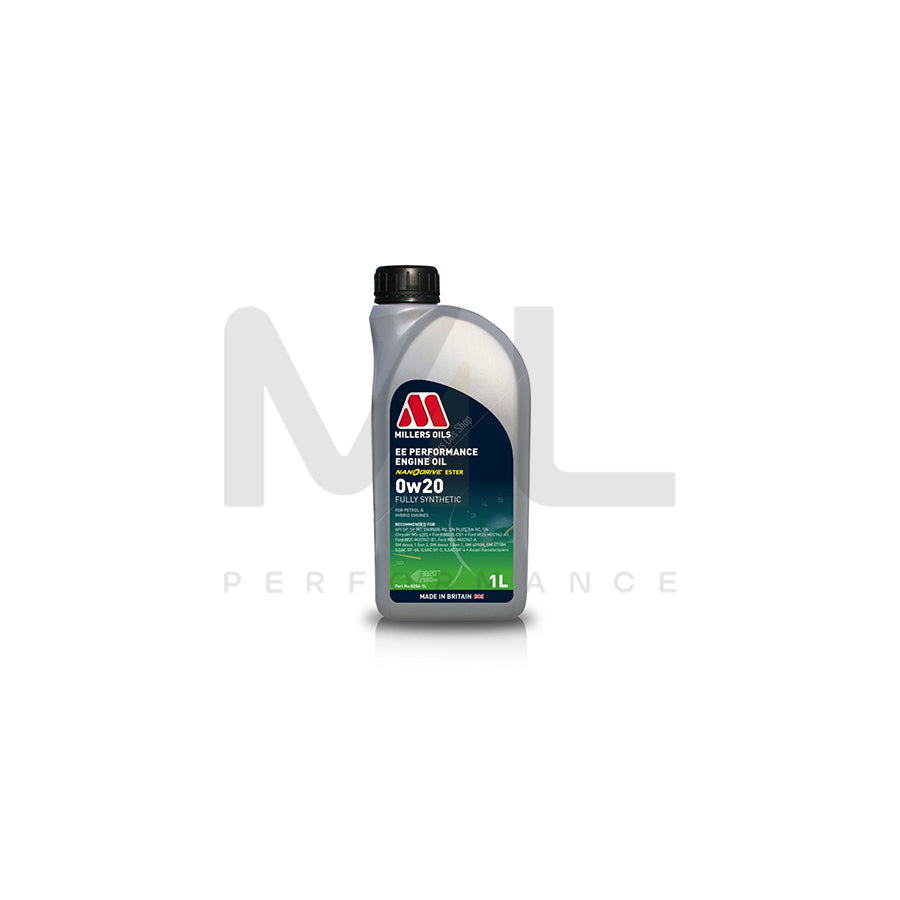 Millers Oils EE Performance 0w-20 Fully Synthetic Engine Oil 1l | Engine Oil | ML Car Parts UK | ML Performance