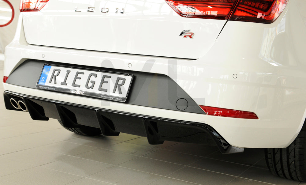 Rieger 00088176 SEAT 5F Leon FR Rear Diffuser 6 | ML Performance EU Car Parts