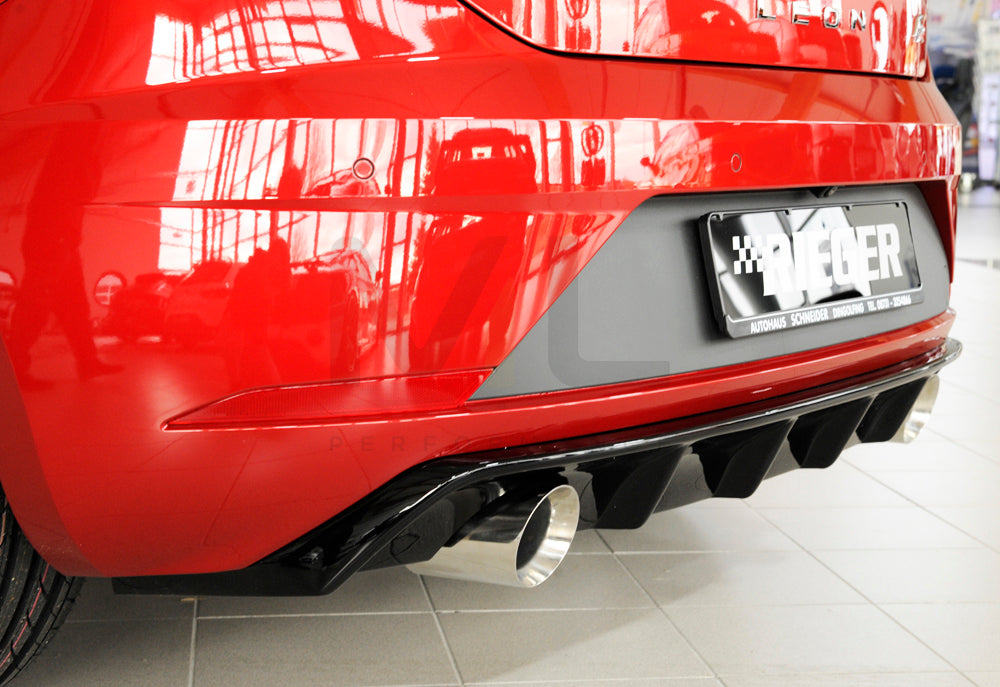 Rieger 00088133 SEAT 5F Leon FR Rear Diffuser 3 | ML Performance EU Car Parts