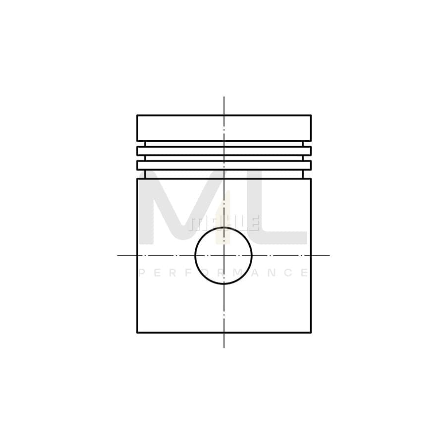 MAHLE ORIGINAL 014 22 00 Piston 90,83 mm, without cooling duct | ML Performance Car Parts