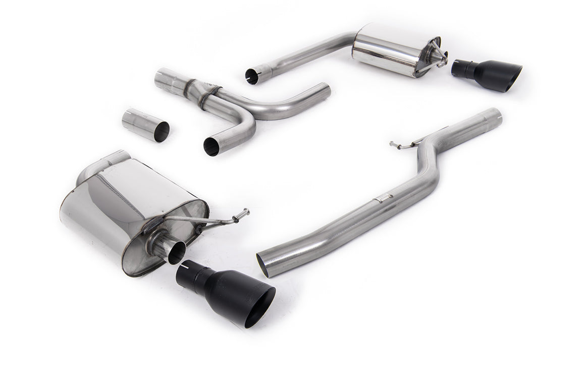 MillTek SSXAU440 Audi A5 Cat-Back Exhaust with Cerakote Black Dual Outlet