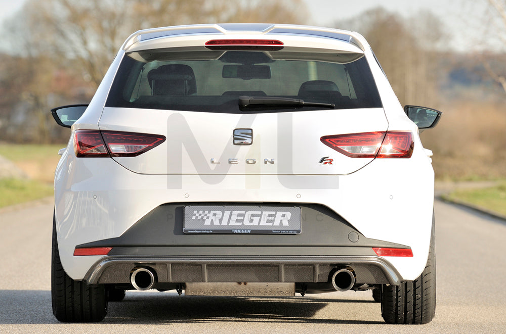 Rieger 00099186 SEAT 5F Leon FR Rear Diffuser 4 | ML Performance EU Car Parts