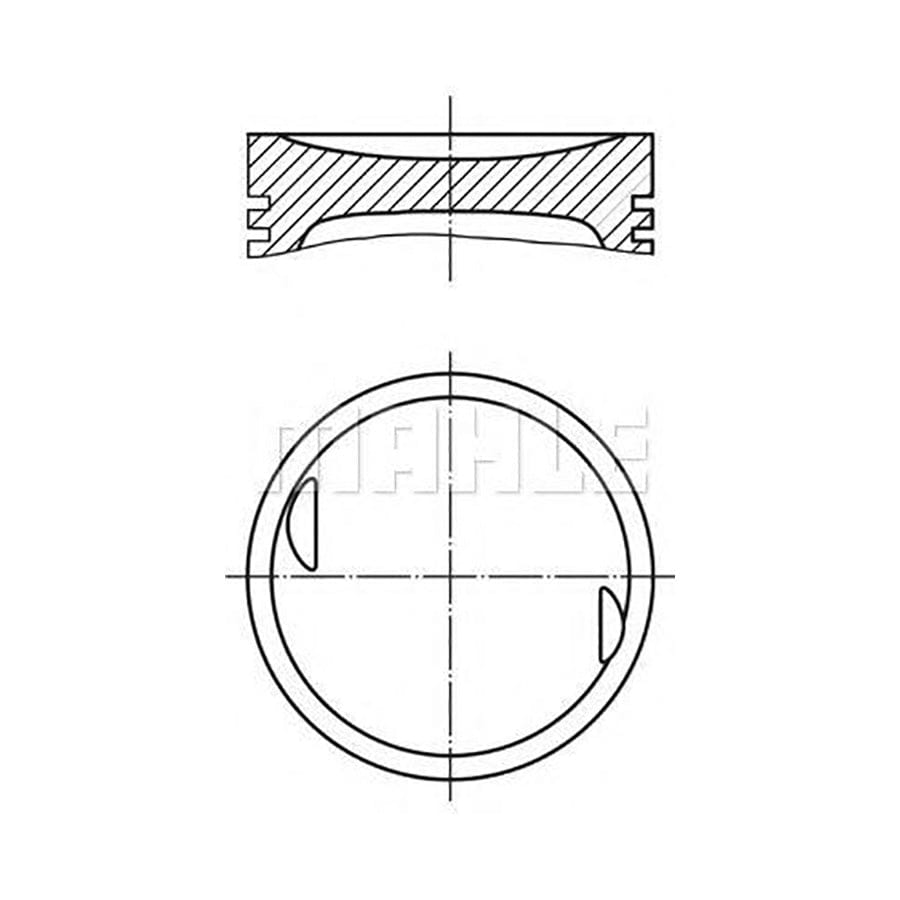 MAHLE ORIGINAL 676 06 00 Piston 76,9 mm, with piston rings | ML Performance Car Parts