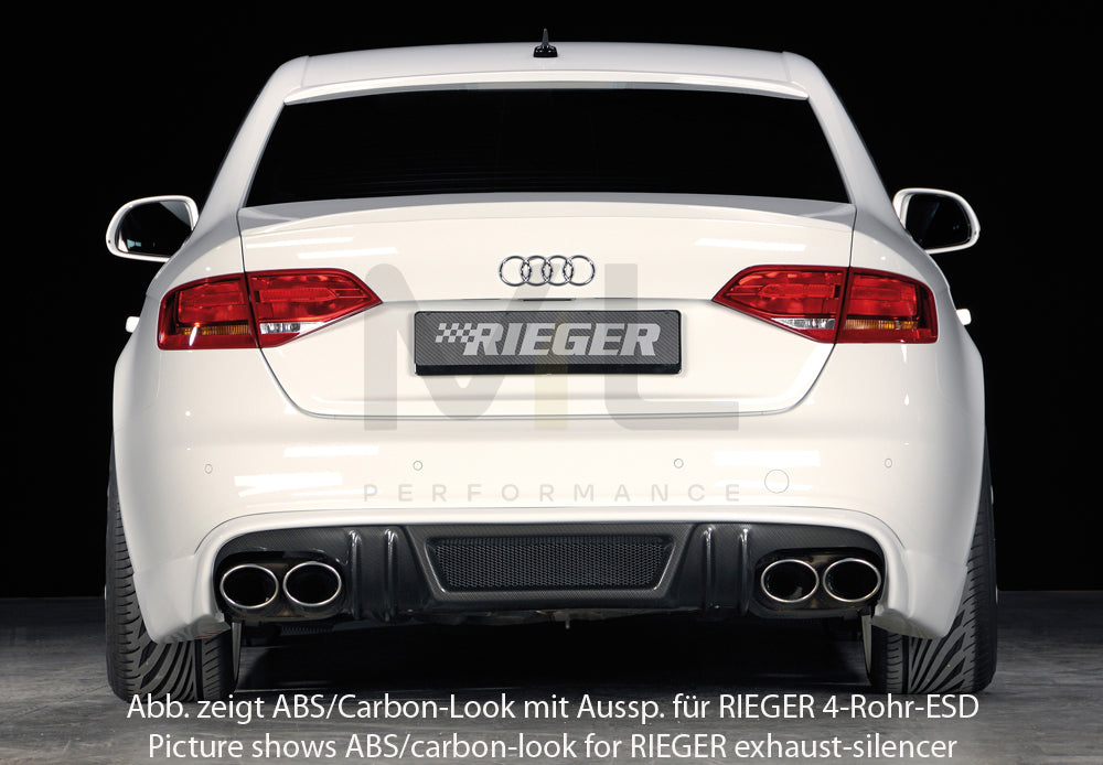 Rieger 00055513 Audi B8 B81 A4 Rear Diffuser 5 | ML Performance EU Car Parts