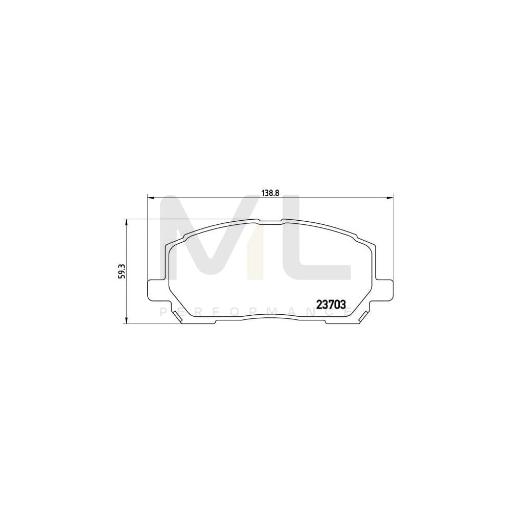 Brembo P 83 078 Brake Pad Set With Acoustic Wear Warning | ML Performance Car Parts