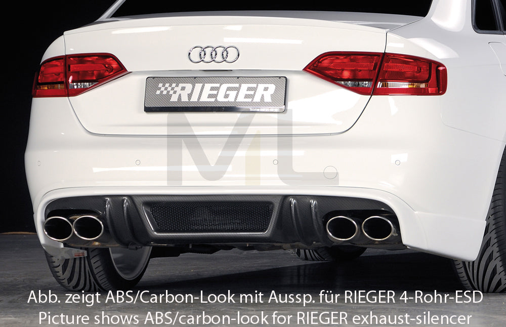 Rieger 00055513 Audi B8 B81 A4 Rear Diffuser 1 | ML Performance EU Car Parts