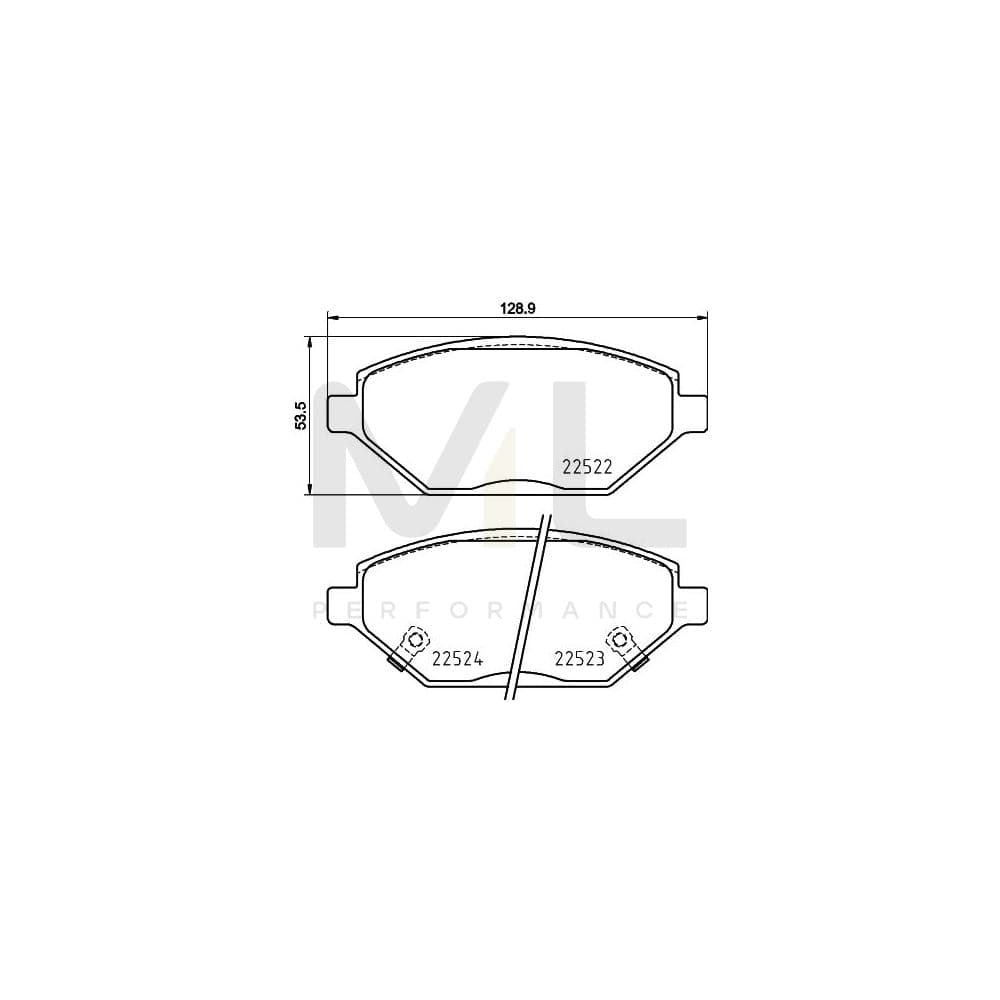 Brembo P 59 093 Brake Pad Set With Acoustic Wear Warning | ML Performance Car Parts