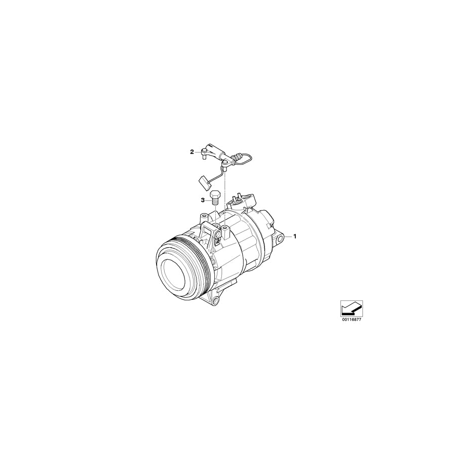 Genuine BMW 64509182800 E85 E86 Rp A/C Compressor (Inc. Z4 3.0i, Z4 2.5si & Z4 2.5i) | ML Performance EU