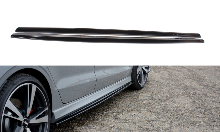 Maxton Design AU-RS3-8VF-S-SD1T Side Skirts Diffusers Audi RS3 8V FL Sedan | ML Performance UK Car Parts