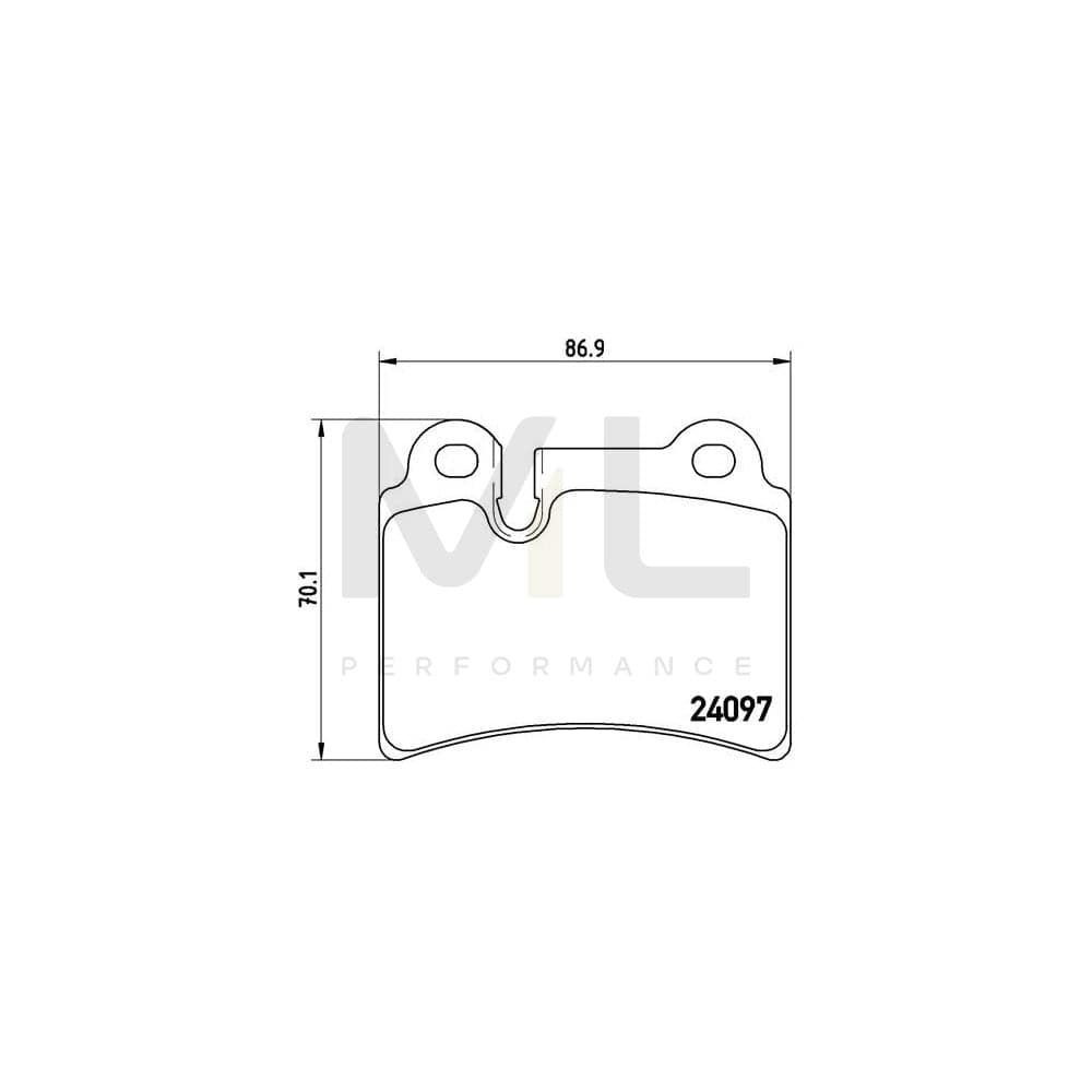 Brembo P 85 111 Brake Pad Set For Vw Touareg I (7La, 7L6, 7L7) Prepared For Wear Indicator | ML Performance Car Parts