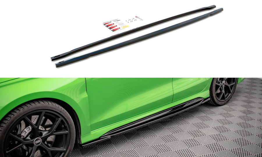 Maxton Design AU-RS3-8Y-S-SD1T Side Skirts Diffusers Audi RS3 8Y | ML Performance UK Car Parts