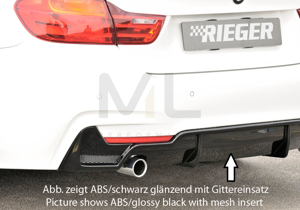 Rieger 00099260 BMW 4 Series F32 F33 F36 Rear Diffuser 1 | ML Performance EU Car Parts