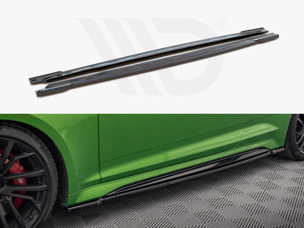 Maxton Design AU-RS5-2F-C-SD1T Side Skirts Diffusers Audi Rs5 Coupe F5 Facelift | ML Performance UK Car Parts