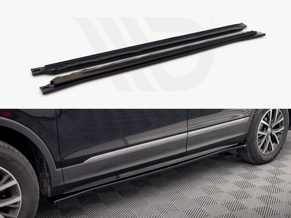 Maxton Design VW-TI-2-RLINE-LWB-SD1T Side Skirts Diffusers VW Tiguan AlLSpace MK2 | ML Performance UK Car Parts