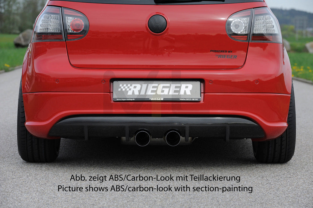 Rieger 00059411 VW Mk5 Golf Rear Diffuser 4 | ML Performance EU Car Parts