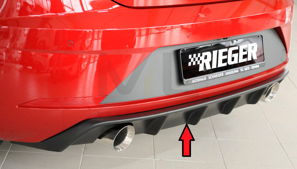 Rieger 00027034 SEAT 5F Leon FR Rear Diffuser 1 | ML Performance EU Car Parts