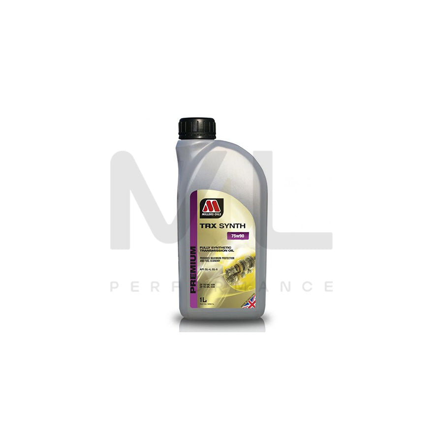 Millers Oils TRX Synth 75w-90 Fully Synthetic Transmission Oil 1l | Engine Oil | ML Car Parts UK | ML Performance