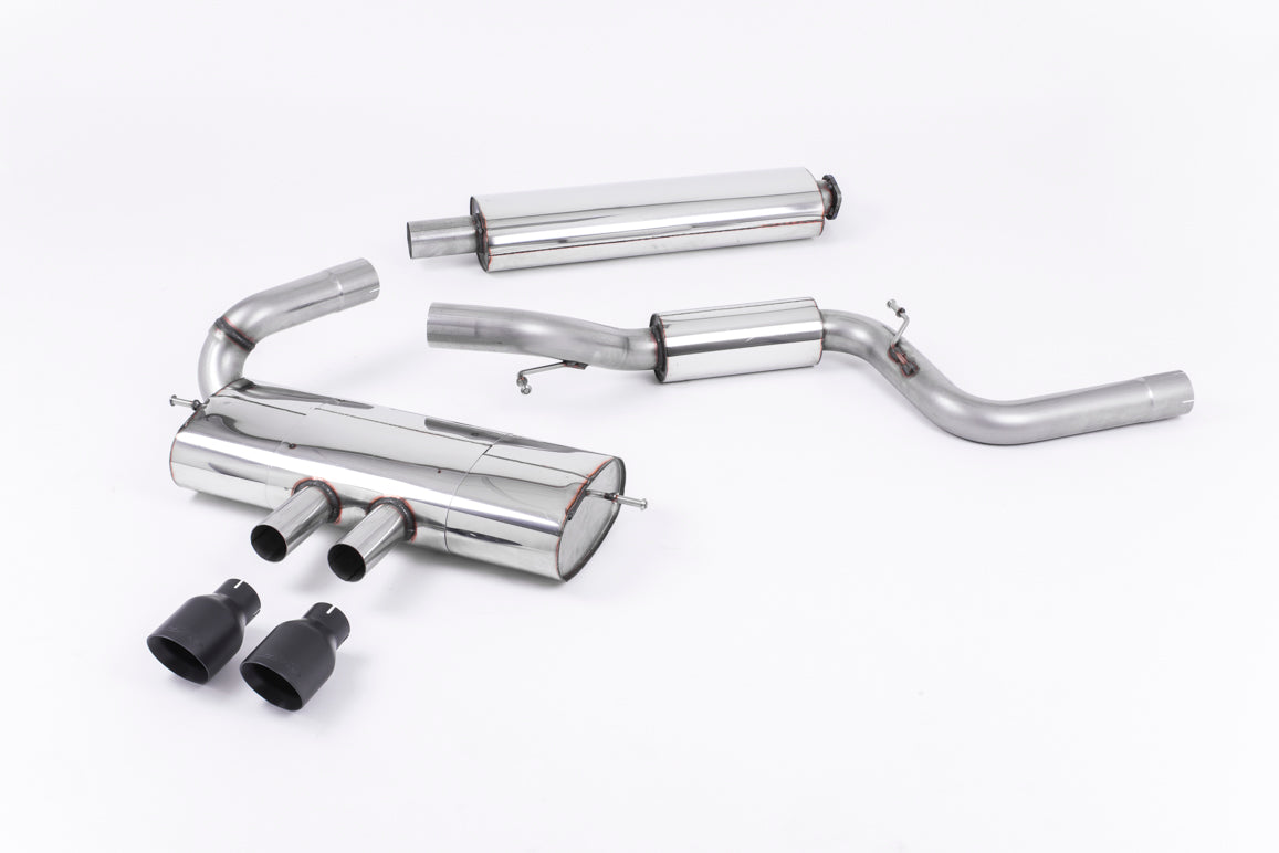 MillTek SSXFD115 Ford Focus Resonated Cat-Back Exhaust with Black Velvet Tips - EC Approved