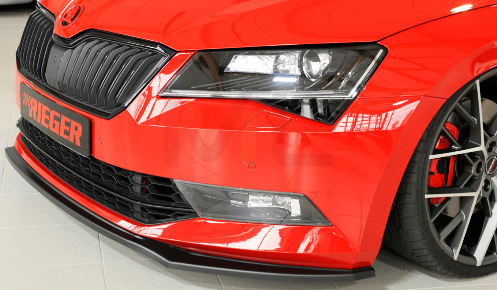 Rieger 00079040 Skoda 3T 3V Superb III Front Splitter 3 | ML Performance EU Car Parts