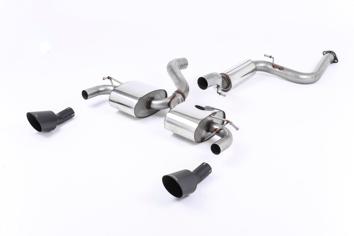 MillTek SSXFD166 Ford Focus Resonated Cat-Back Exhaust with Cerakote Black Trims