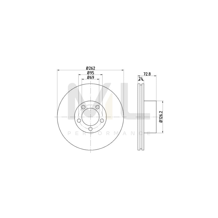 TEXTAR 92011700 Brake Disc Internally Vented, without wheel hub, without wheel studs | ML Performance Car Parts