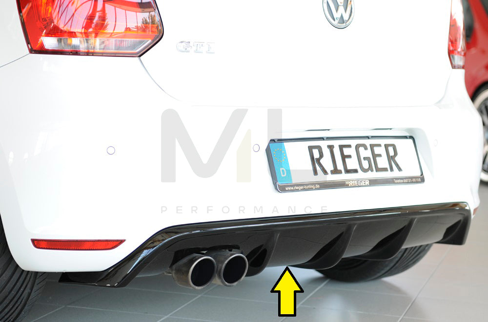 Rieger 00088039 VW 6R Mk6 Polo Rear Diffuser 1 | ML Performance EU Car Parts